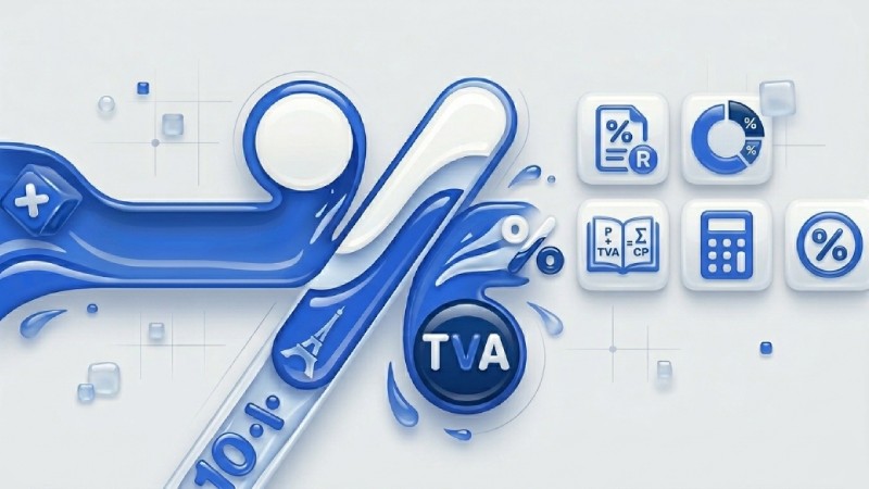 Facture simplifiée illustrant le calcul de la TVA de HT vers TTC